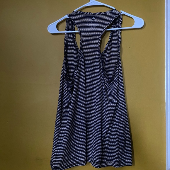 Prana black and white striped racerback tank sheer - Picture 3 of 4